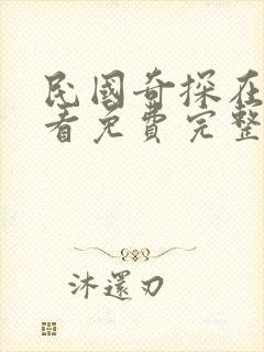 民国奇探在线观看免费完整版高清