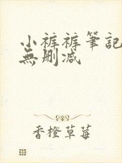 小裤裤笔记漫画无删减封面