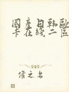 国产日韩欧美不卡在线二区