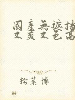 国产无遮挡又黄又爽又色高清