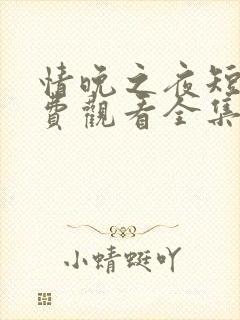 情晚之夜短剧免费观看全集