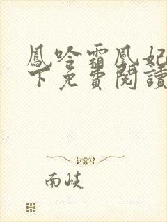 凤吟霜凰妃倾天下免费阅读封面