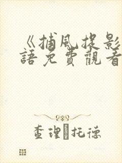 《捕风捉影》粤语免费观看高清在线