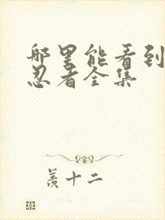 哪里能看到火影忍者全集