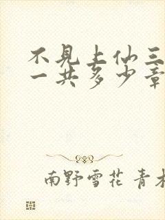 不见上仙三百年一共多少章