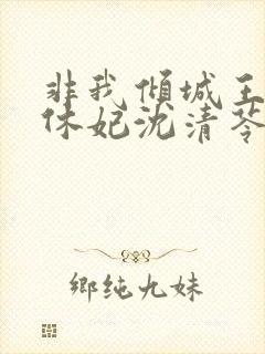 非我倾城王爷要休妃沈清苓结局