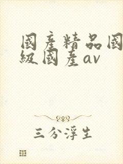 国产精品国产一级国产av