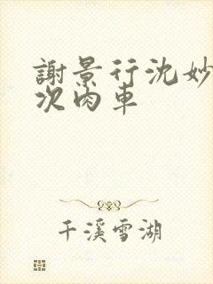 谢景行沈妙第一次肉车封面