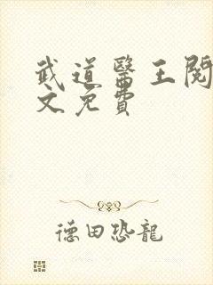 武道医王阅读全文免费封面