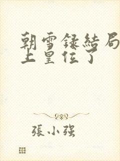 朝雪录结局谁登上皇位了