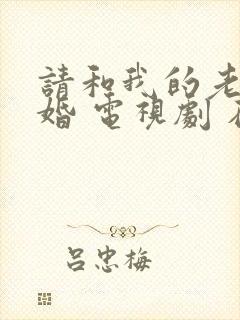 请和我的老公结婚 电视剧 在线观看