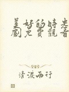 美好的时光电视剧免费观看全集在线观看