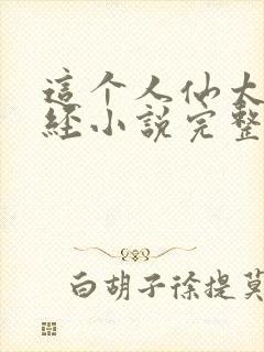 这个人仙太过正经小说完整版封面