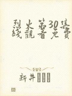 烈火第30集在线观看免费播放