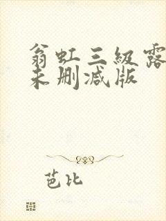 翁虹三级露全乳未删减版