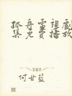 孤舟电视剧45集免费播放封面