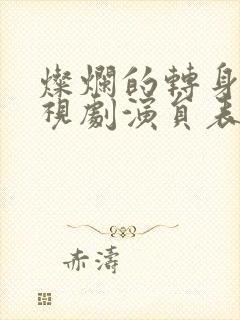 灿烂的转身 电视剧演员表