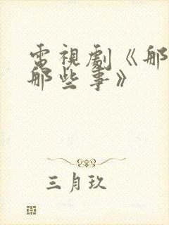 电视剧《那些年那些事》