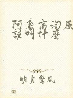 阿鸢商洵原著小说叫什么