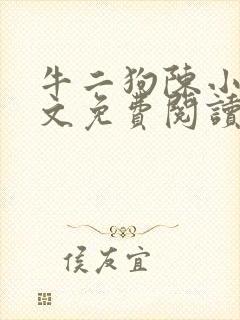 牛二狗陈小燕全文免费阅读封面