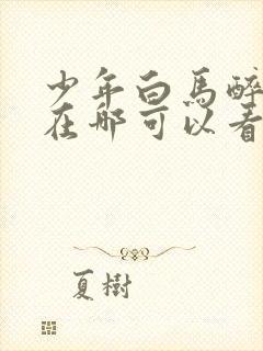 少年白马醉春风在哪可以看全部