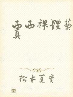 西西裸体艺术写真