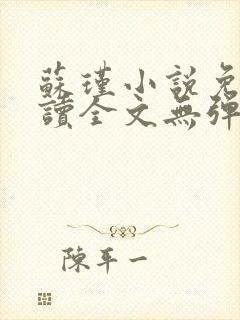 苏瑾小说免费阅读全文无弹窗