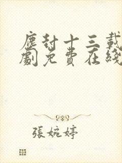 尘封十三载电视剧免费在线观看