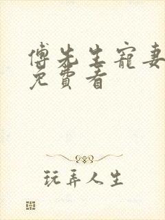 傅先生宠妻无度免费看