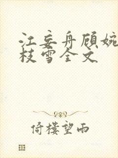 江妄舟顾婉禾宋枝雪全文封面