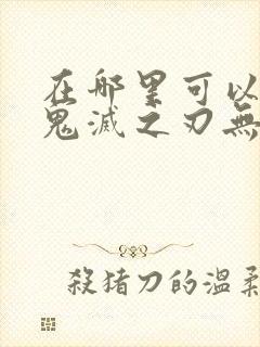 在哪里可以看到鬼灭之刃无限列车