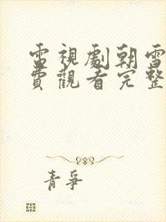 电视剧朝雪录免费观看完整版高清封面