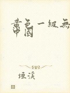 黄色一级无遮挡中国