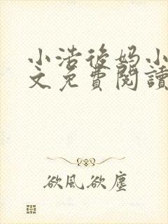 小浩后妈小说全文免费阅读封面