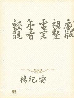 轻年电视剧免费观看完整版高清