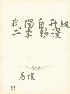 我独自升级 第二季 动漫封面