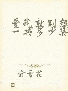 爱我就别想太多一共多少集电视剧