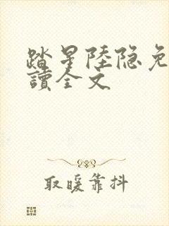 踏星陆隐免费阅读全文