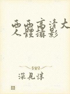 西西高清大尺度人体摄影封面