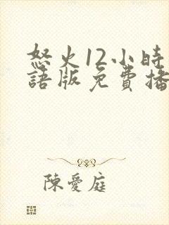 怒火12小时国语版免费播放