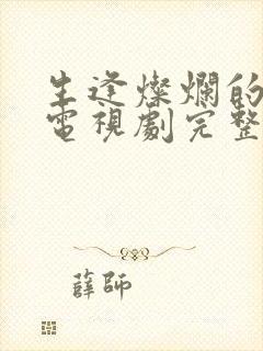 生逢灿烂的日子电视剧完整版免费观看