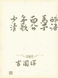 少年白马醉春风清歌公子洛轩