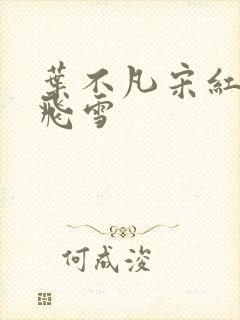 叶不凡宋红颜唐飞雪封面