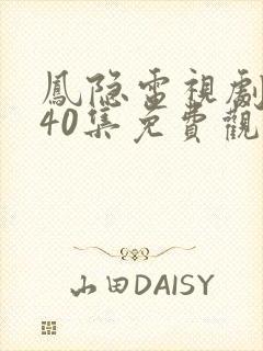 凤隐电视剧全集40集免费观看封面