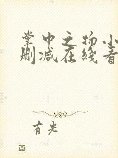 掌中之物小说未删减在线看