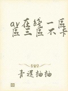 av在线一区二区三区不卡