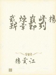 武炼巅峰杨开最新章节列