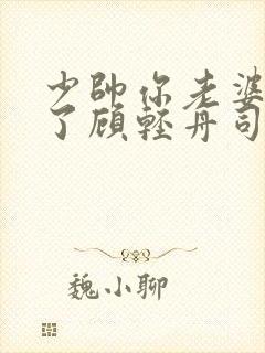 少帅你老婆又跑了顾轻舟司行霈封面