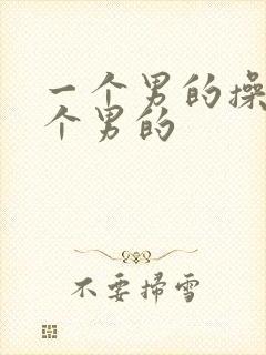 一个男的操另一个男的