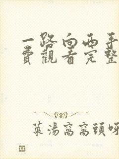 一路向西手机免费观看完整高清国语